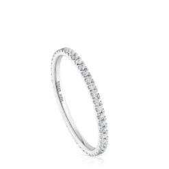Aliança em ouro branco com diamantes Les Classiques