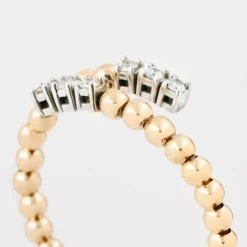 Anel aberto em ouro com diamantes TOUS ATELIER