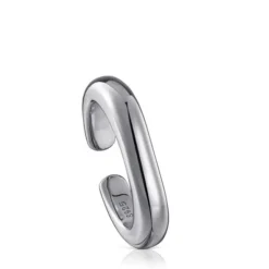 Anel aberto em prata dark silver Line
