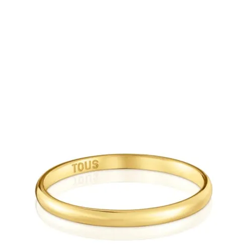 Anel aliança de casamento em ouro meia cana 2 mm TOUS Alianças