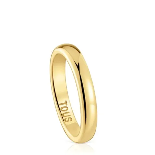 Anel aliança de casamento em ouro meia cana 3,8 mm TOUS Alianças