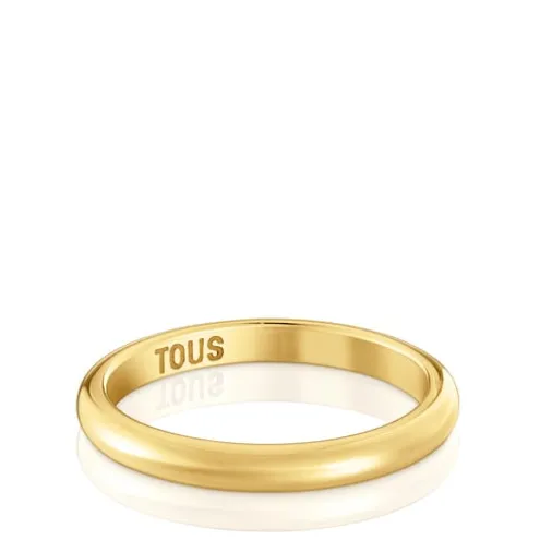 Anel aliança de casamento em ouro meia cana 2,7 mm TOUS Alianças