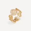 Anel ATELIER Rosa de Abril em Ouro com Diamantes