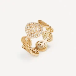 Anel ATELIER Rosa de Abril em Ouro com Diamantes