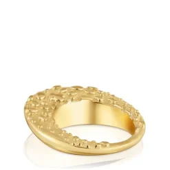 Anel com banho de ouro de 18 K sobre prata Dybe
