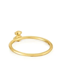 Anel em ouro e detalhe de urso Bold Bear