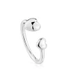 Anel pequeno aberto em prata coração My Other Half