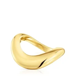 Anel pequeno banhado a ouro de 18 K sobre prata Galia Basics