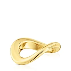 Anel pequeno banhado a ouro de 18 K sobre prata Galia Basics