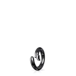 Anel pequeno Hold em Prata Dark Silver