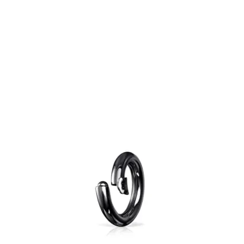 Anel pequeno Hold em Prata Dark Silver