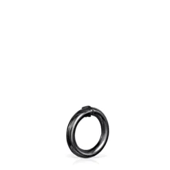 Anel pequeno Hold em Prata Dark Silver