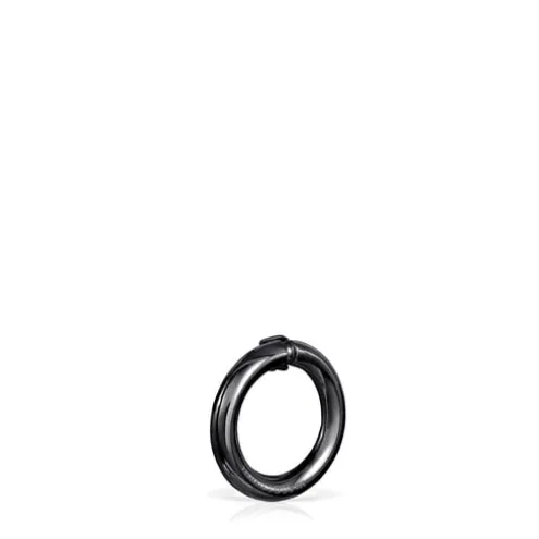 Anel pequeno Hold em Prata Dark Silver