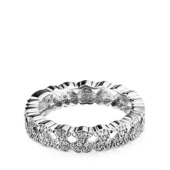 Anel Puppies em Ouro branco com Diamantes