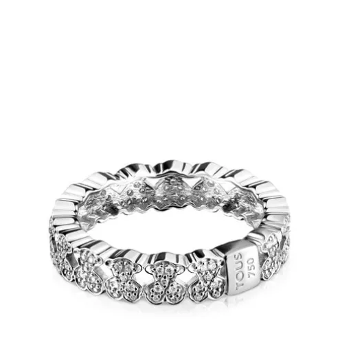 Anel Puppies em Ouro branco com Diamantes