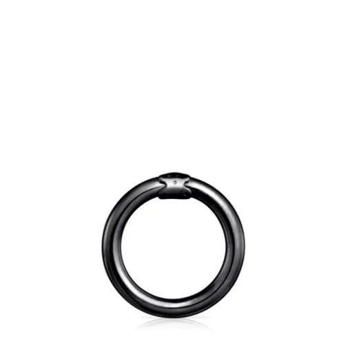 Anel médio Hold em Prata Dark Silver