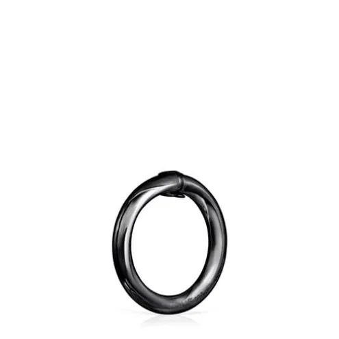 Anel médio Hold em Prata Dark Silver