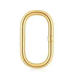 Argola extragrande banhada a ouro de 18 K sobre prata Hold Oval