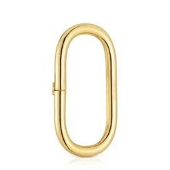 Argola extragrande banhada a ouro de 18 K sobre prata Hold Oval