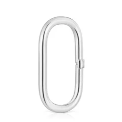 Argola extragrande em prata Hold Oval