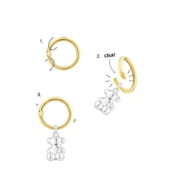 Argola extragrande em prata Hold Oval