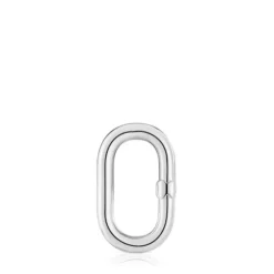 Argola média em prata Hold Oval
