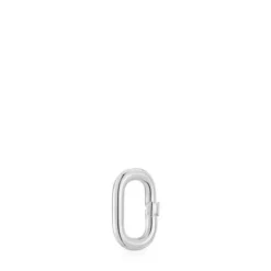 Argola pequena em prata Hold Oval
