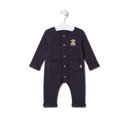 Babygrow de bebé às riscas Blue azul marinho