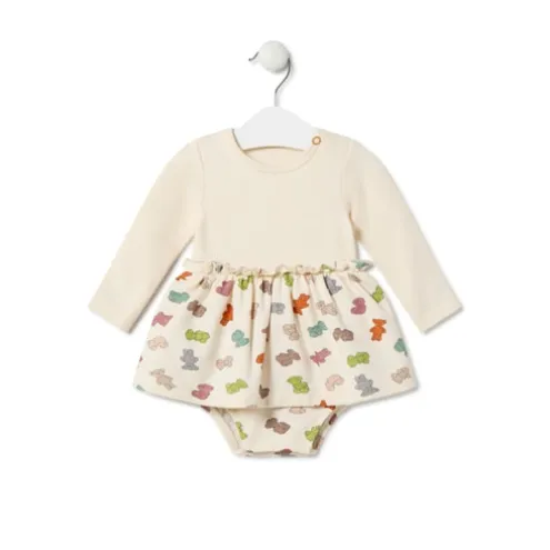Body de bebé para menina com saia Grey crua