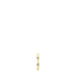 Brinco argola com bolas em ouro e diamantes Les Classiques
