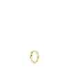 Brinco argola individual em ouro com detalhes Basics