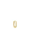 Brinco argola individual em ouro com textura Basics