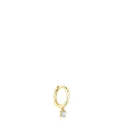 Brinco argola TOUS Basics em ouro e diamante
