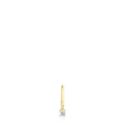 Brinco argola TOUS Basics em ouro e diamante