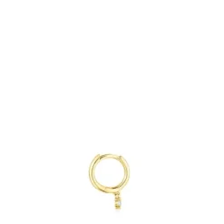 Brinco argola TOUS Basics em ouro e diamante