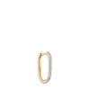Brinco individual de argola bicolor millgrain Basics