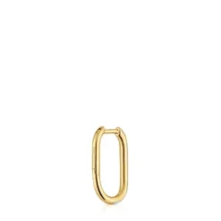 Brinco individual de argola bicolor millgrain Basics