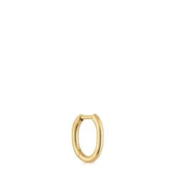 Brinco individual de argola banhado a ouro 18 K sobre prata 13 mm Basics