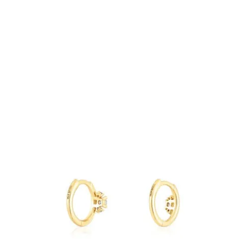 Brincos argola em ouro e diamantes Les Classiques
