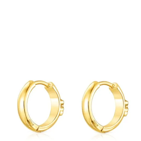 Brincos argola urso TOUS Basics em prata vermeil