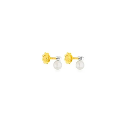 Brincos Basics em ouro branco, diamantes e pérolas cultivadas