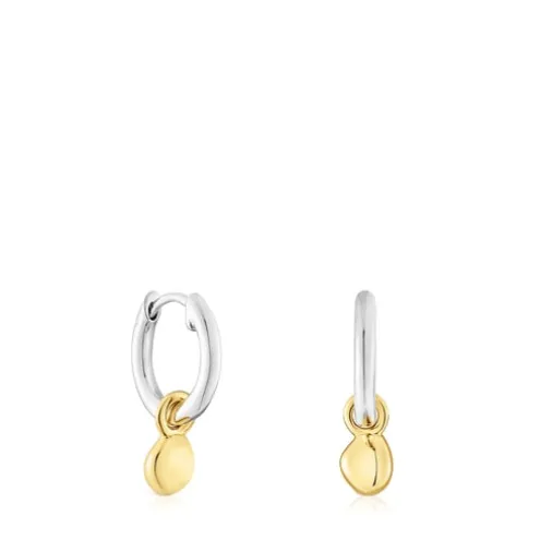 Brincos bicolores de aro com pingente TOUS Joy Bits