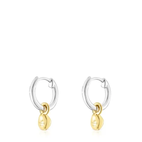 Brincos bicolores de aro com pingente TOUS Joy Bits