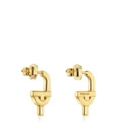 Brincos com banho de ouro de 18 K sobre prata TOUS MANIFESTO