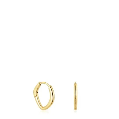 Brincos curtos com argola espinho em ouro Basics