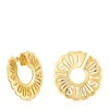 Brincos de argola banhados a ouro de 18 K sobre prata 31 mm Miranda