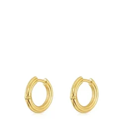 Brincos de argola banhados a ouro de 18 K sobre prata TOUS 1950