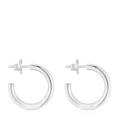 Brincos de argola curtos em prata 15 mm TOUS Basics