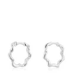 Brincos de argola em prata 10 mm Twisted