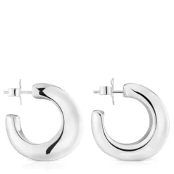 Brincos de argola em prata Galia Basics